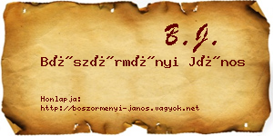 Böszörményi János névjegykártya